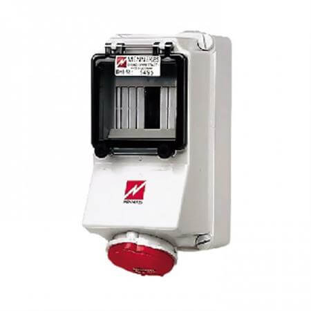 TYPE NO. 5763 32A3P 6H230V WALLMOUNTED RECEPTACLE IP44