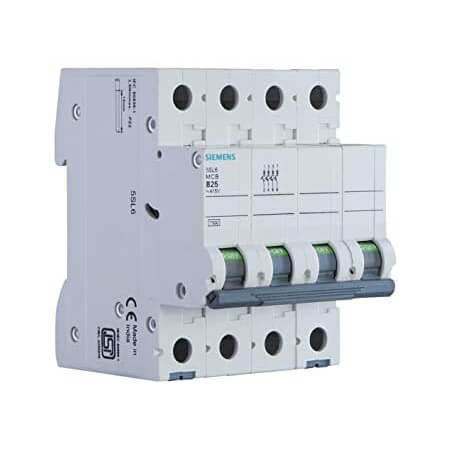 5SL64067RC MCB 6 Amp 4 Pole 7.5kA