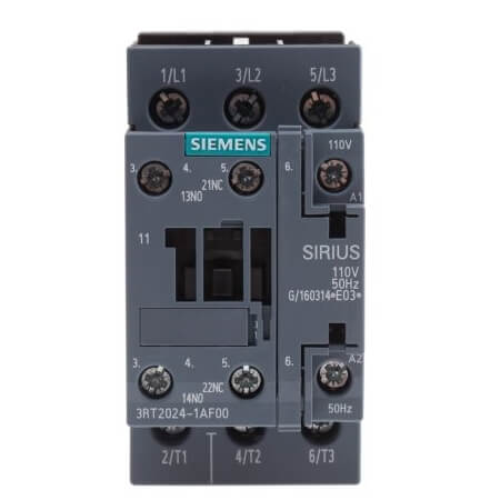 3RT20 24-1AL20 Power Contactor Size 0 12 Amp 1NO+1NC 230V AC